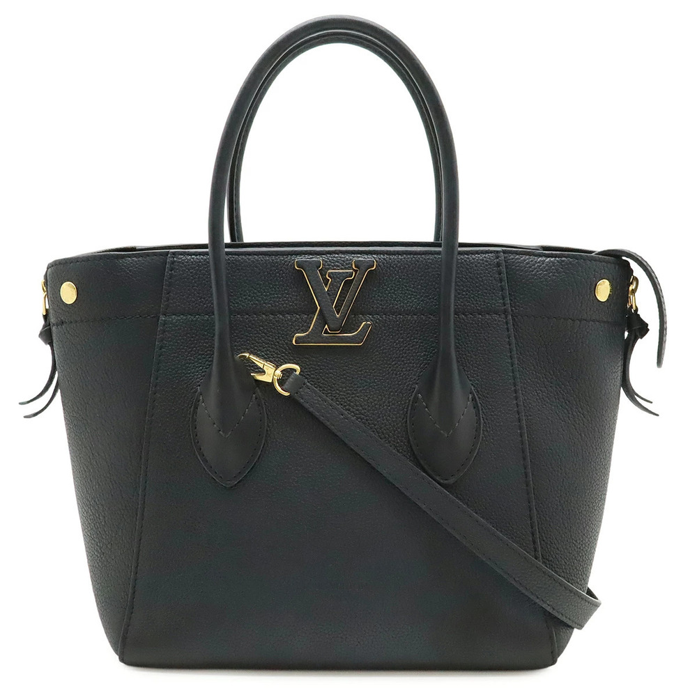 LOUIS VUITTON Freedom 2way Shoulder Bag Taurillon Leather Noir Black